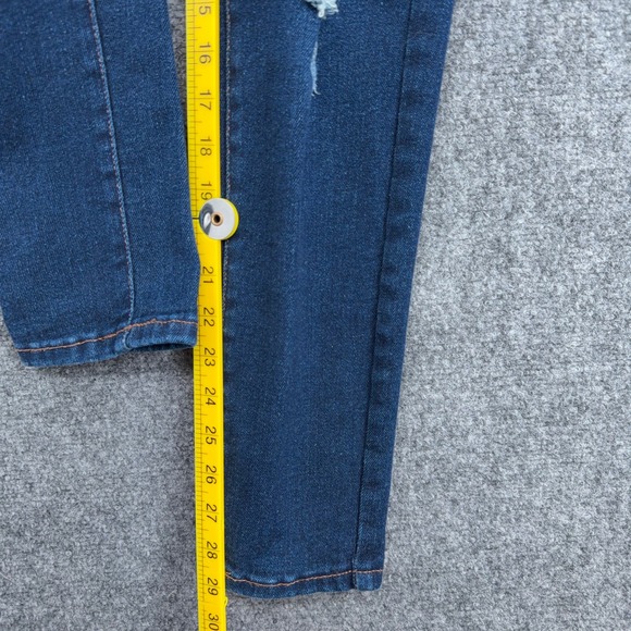 Aeropostale Super High Rise Jegging Women 4 Reg Dark Wash Distressed Skinny Jean - Picture 7 of 7
